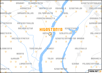 map of Hidastanya