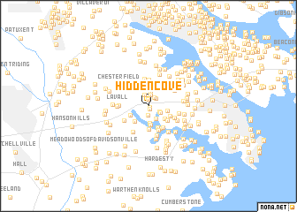 map of Hidden Cove