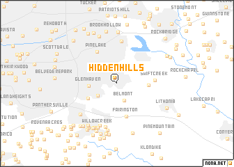 map of Hidden Hills