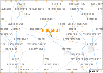 map of Hidegkút