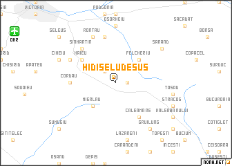 map of Hidişelu de Sus