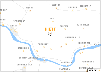 map of Hiett