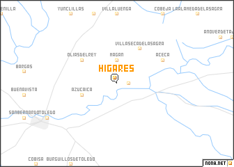 map of Higares