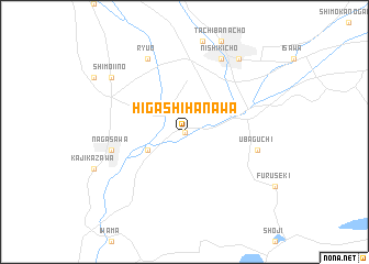 map of Higashi-hanawa