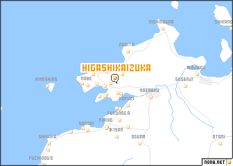 map of Higashikaizuka