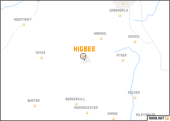 map of Higbee