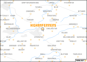 map of Higham Ferrers