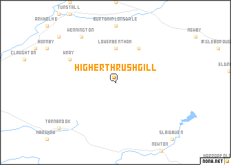map of Higher Thrushgill