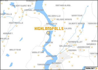 map of Highland Falls