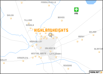 map of Highland Heights