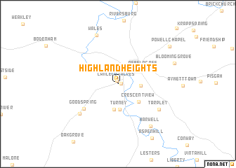 map of Highland Heights