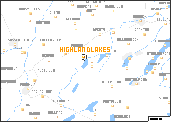map of Highland Lakes