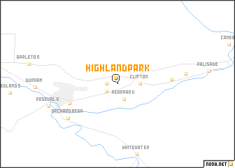 map of Highland Park