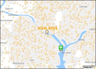 map of Highlands