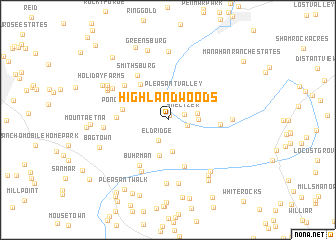 map of Highland Woods