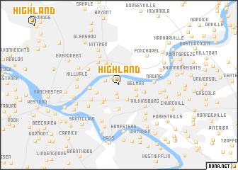 map of Highland