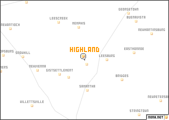 map of Highland