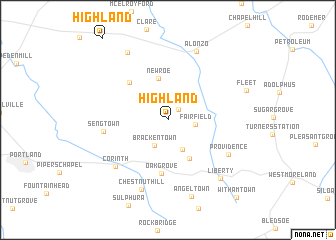 map of Highland