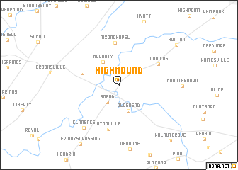 map of Highmound
