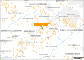map of High Point