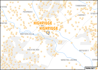map of High Ridge