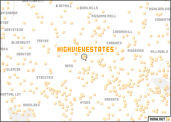 map of Highview Estates