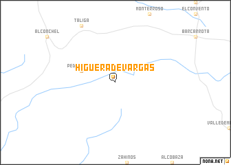 map of Higuera de Vargas