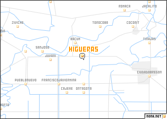 map of Higueras