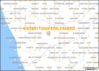 map of Ḩikr Bayt Shūfān al Fawqānī