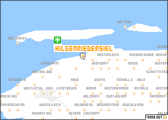 map of Hilgenriedersiel