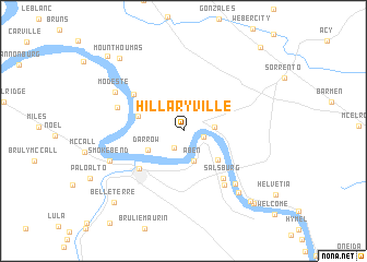 map of Hillaryville