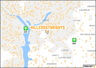map of Hillcrest Heights