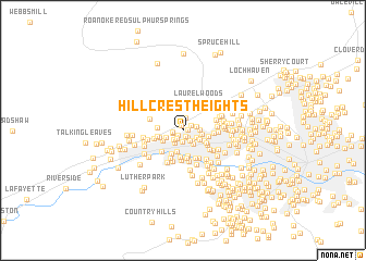 map of Hillcrest Heights