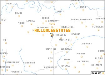 map of Hilldale Estates