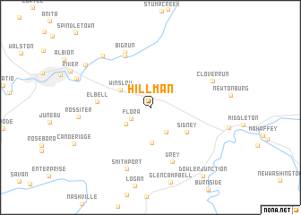 map of Hillman