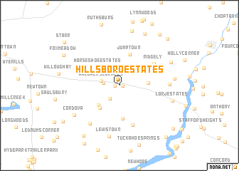 map of Hillsboro Estates