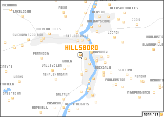 map of Hillsboro