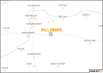 map of Hillsboro