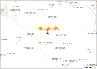 map of Hills Grove