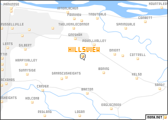 map of Hillsview