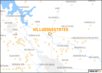 map of Hillwood Estates