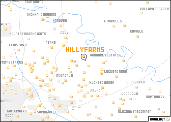 map of Hilly Farms