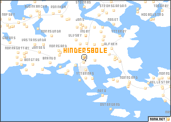 map of Hindersböle