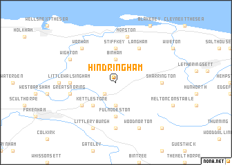 map of Hindringham