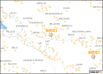 map of Hinići