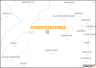 map of Hinson Crossroads