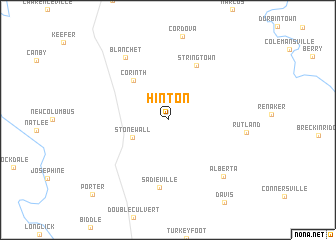 map of Hinton