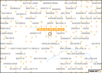 map of Hiramadagama