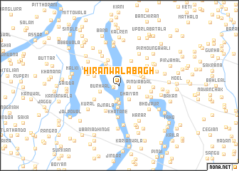 map of Hirānwāla Bāgh