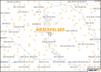 map of Hirschfelden
